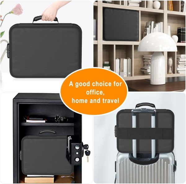 DocSafe 5200°F Document Organizer with Lock,Upgraded Heat Insulated Fireproof＆Waterproof Box 8 Layers File Organizer,Portable Home Travel Safe Storage for Important Documents, Files and More - Image 8